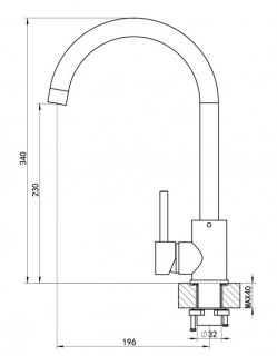 Смеситель для кухни Florentina Юна мокко