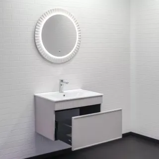 Тумба с раковиной Comforty Мадрид 00-00020643 71 см Серый шелк