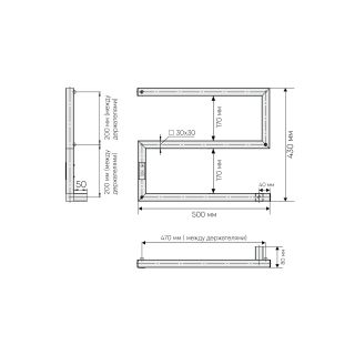 Полотенцесушитель электрический Indigo Sparta DGS40-50WMRt 40x50 см белый матовый