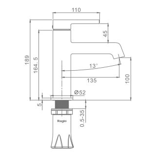 Смеситель для раковины Raglo R20.10.08 белый