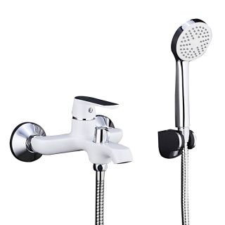 Смеситель для ванны и душа Frap F3231 хром белый