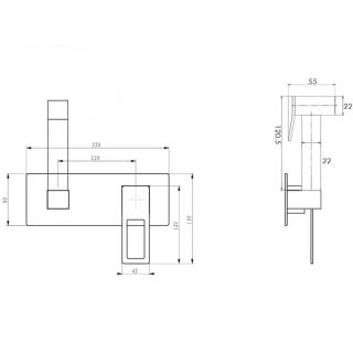 Гигиенический душ со смесителем Boheme Q 147-CRG.2 хром/золото