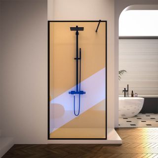 Душевая перегородка Veconi Korato KR-81BС, 1000x2000, черный матовый, хамелеон