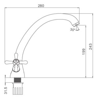 Смеситель для кухни Prohanss P10.40 хром