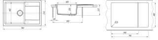Кухонная мойка Dr. Gans Техно 760 графит