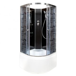Душевая кабина Deto BМ4590 N (без крыши) BLACK 90х90х208см