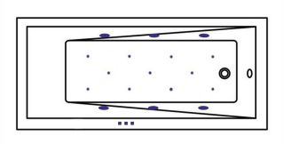 Гидромассажная ванна Whitecross Wave Slim 0111.180080.100.RELAX.GL 180x80см Relax золото