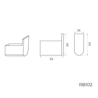 Крючок для ванной комнаты Knotlor RH102BL, черный