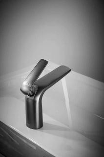 Смеситель для раковины Rose R3901T оружейная сталь