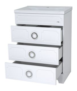 Напольная тумба под раковину Misty Лейла 80см белый