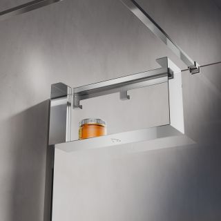 Полка для душевого ограждения Loft, 400x200x120, полированная сталь