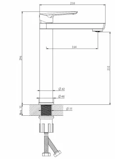 Смеситель для раковины ESKO Lagos LG25 хром