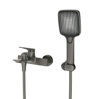 Смеситель для ванны и душа CEZARES LINER-VD-GM оружейная сталь