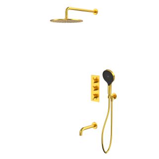 Душевой комплект термостатический WHITECROSS Y YSET11TOPGLB брашированное золото