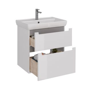 Тумба под раковину Lemark Buno LM04B70T 70 см белый глянец