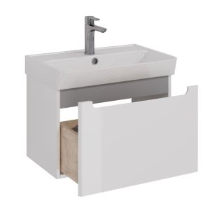 Тумба под раковину Lemark Buno mini LM05BM60T 60 см белый глянец