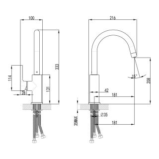 Смеситель для кухонной мойки Lemark Comfort LM3073C