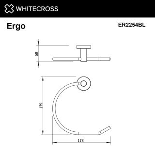 Полотенцедержатель кольцо WHITECROSS Ergo ER2254GLB брашированное золото