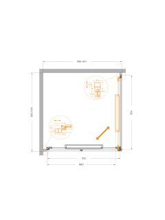 Душевой уголок CEZARES LUX-A-FS-1-100-C-GM