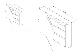 Зеркало-шкаф Am.Pm Sensation M30MCR0801WG правый 80 см белый