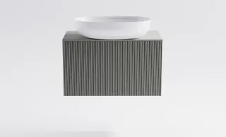 Тумба с раковиной Astra-Form М-40 Slim 4631177715983 80 см серый матовый