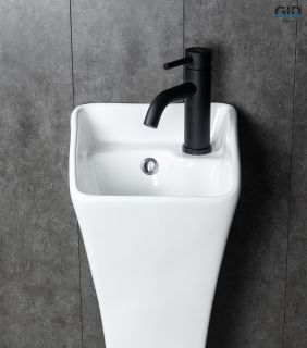 Раковина Gid M9012 81101 накладная белая 30x33x89