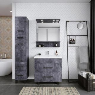 Тумба под раковину Бриклаер Чили 4627125415234 80 см цемент