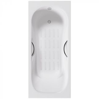 Ванна чугунная Delice Malibu DLR230610R-AS 180x80 с отверстиями под ручки и антискользящим покрытием