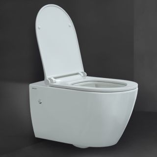 Подвесной унитаз Berges Mascon Rimless белый 082128 сиденье дюропласт Toma Slim SO микролифт быстросъёмное