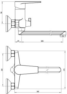 Смеситель для ванны ESKO Budapest BT31 хром