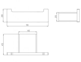 Крючок двойной Milacio Ultra MCU.950.MB чёрный матовый