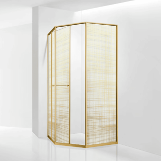 Душевой уголок RGW SV-82Gb "L" 33328299-266L 90x90 см брашированное золото