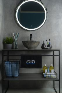 Раковина Gid Mnc486 54434 накладная под камень глянцевая 32x32x14