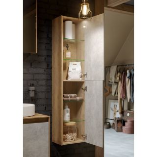 Шкаф-пенал Aqwella Mobi MOB0535W+MOB0735BS подвесной 36.5 см