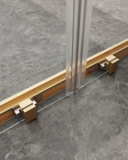 Душевая дверь CEZARES MOLVENO-BF-2-170-C-BORO-IV брашированное золото