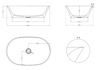 Накладная раковина Salini Mona S-Sense 110811GRF 60см RAL полностью