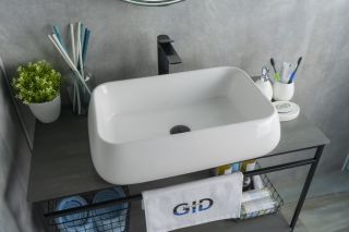 Раковина Gid N9239 51134 накладная белая 60x40x15