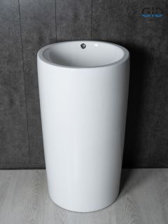 Раковина Gid Nb163 81107 накладная белая 46x46x85