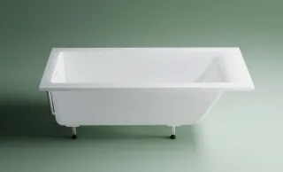 Ванна из искусственного камня Astra-Form Нейт 01010046+08010053 170x75 см с щелевым переливом донный клапан белый глянец