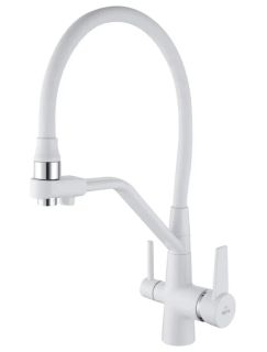 Смеситель для кухни Rose R558C белый