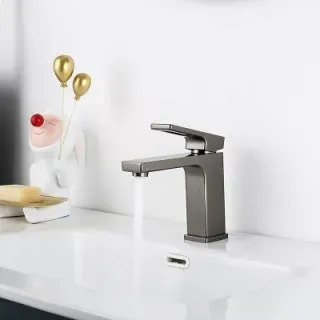 Смеситель для раковины Gappo G1017-9 оружейная сталь