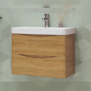 Тумба под раковину подвесная Velvex Clay tp.CLA.9595.70.2Y дуб верона, 70 см