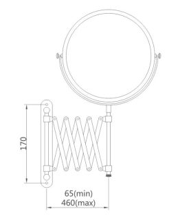 Зеркало косметическое Haiba HB6408 хром