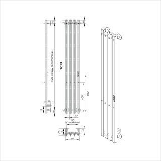 Полотенцесушитель электрический Indigo Style Pro LSPRE120-18WMRt 120x18 см белый матовый