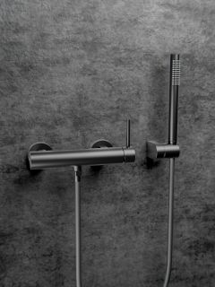 Смеситель для душа Knotlor SS-22/GM, вороненая сталь