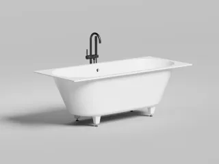 Ванна из искусственного камня Salini Ornella Axis S-Sense 103413M 170x75см белый матовый