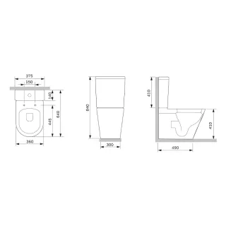 Унитаз напольный AM.PM Func C8F8600SC безободковый с сиденьем микролифт белый
