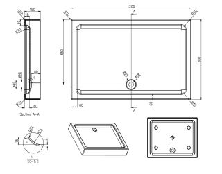 Душевой поддон Azario VANCOUVER P1812 R/L