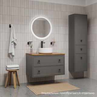 Тумба подвесная IDDIS Torr TOR80DBi95K со столешницей 80см тёмно-серый