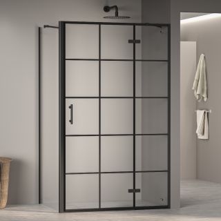 Душевой уголок RGW PA-77B R (PA-07B R + Z-050-2B + держатель O-204B) 41087722-084R 120x120см чёрный